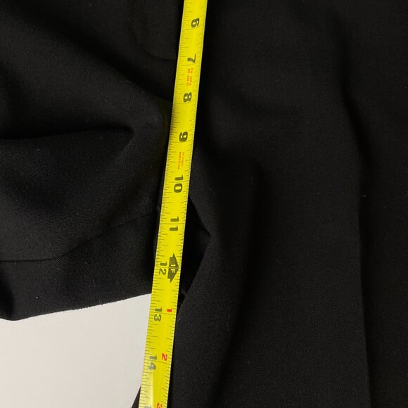 Anne Klein Black Dress Pants 14P 36" x 26" Gold Zipper Pockets - Picture 12 of 14